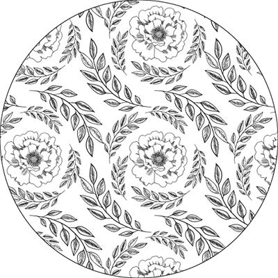 Bonateks, Ronde digitaal bedrukte muismat, antislip onderkant, voor kantoor en thuis, diameter: 22 cm