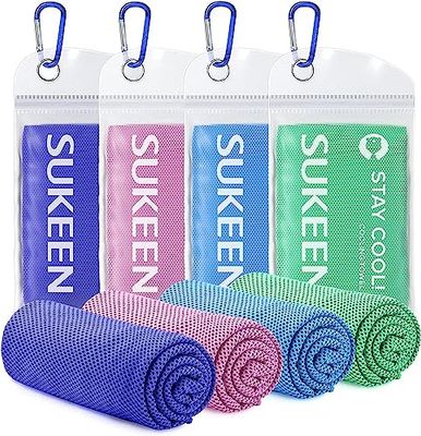 Koeldoekenset, verkoelende handdoek, voor hals, verkoelende handdoek, koelhanddoek, sport, koelhanddoek, ijshanddoeken voor wandelen, hardlopen, tennis, reizen