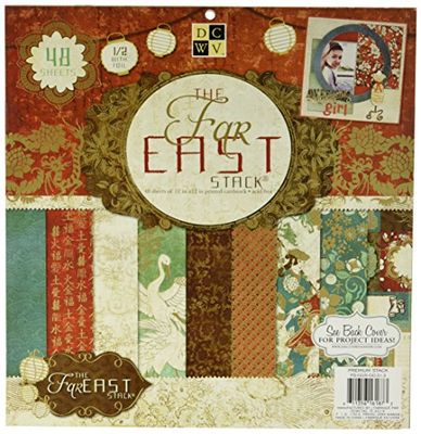 Die Cuts With a View Piles de Papier 12 x 30,5 cm Stacks Double Face cartonné, Lot de 58, doré, Pack of 48