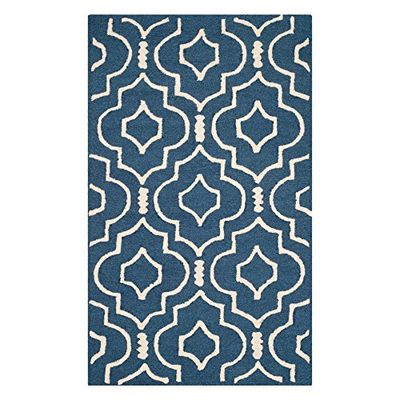 Safavieh "Ariel" texturerat område matta 91 X 152 cm Navy Blue/Ivory