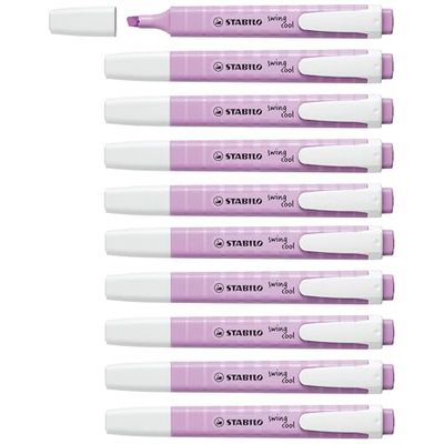 STABILO swing cool Pastel - Highlighter - Pack of 10 - Lilac Haze