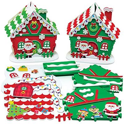 Baker Ross Atelier du Père Noel à Construire - Lot de 2, Jouet de Construction Enfant (FX281)