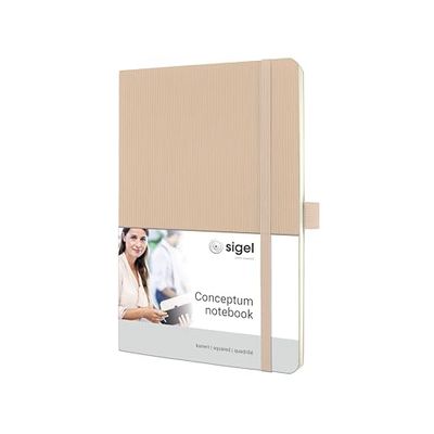 SIGEL CO332 Notizbuch Conceptum, ca. A5, kariert, beige: Notebook Conceptum, Classic, Softcover
