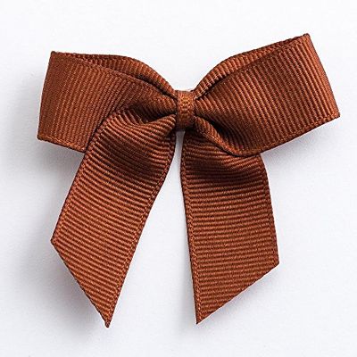 Italian Options Grosgrain Ribbon Bows Self Adhesive 12-Piece Pack, 5 cm Bow Width, Brown