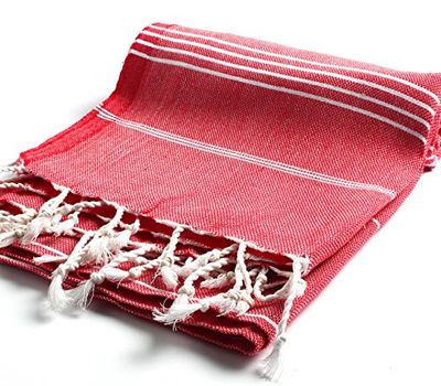 Cacala, asciugamani Pure Series, Cotone, Red, 95 x 175 x 0.5 cm