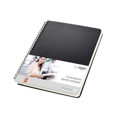 SIGEL CO823 Spiralblock Conceptum, A5, liniert, schwarz: Notebook Conceptum, Classic, Hardcover