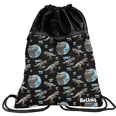 PASO BeUniq Dino, Sac de Sport à Cordon Unisex Kids, Multicolore, 46 x 37 cm