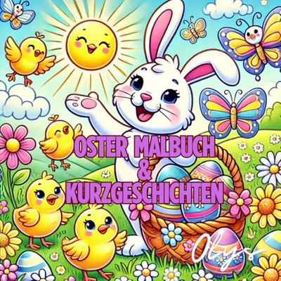 Oster Malbuch & Kurzgeschichten: geeignet für Kinder ab 6 Jahren, Geschichten und Kreativer Ausmalspaß für Ostern