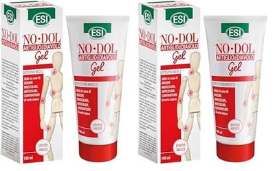 ESI - No-Dol Artiglio del Diavolo Gel, ad Alta Concentrazione, Azione Rinfrescante, Allevia Fastidi Muscolari e Contratture, Clinicamente Testato, Senza Coloranti e Parabeni, 100 ml (Confezione da 2)
