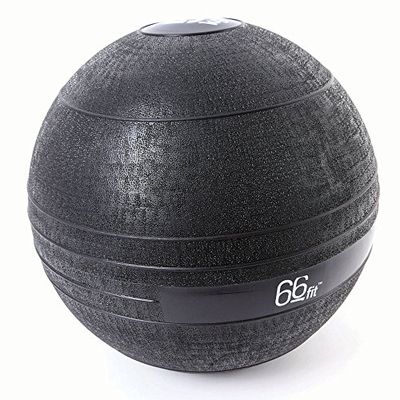 66fit Slam Ball - Black (15kg) Gym & Home Training for Workout, Strength Building, Resistance Training, Weight Loss