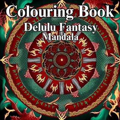 Colouring Book | Delulu Fantasy Mandala | Stress Relief | 25 Designs