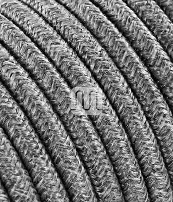 Merlotti 20348 Câble électrique Rond H03VV-F 2 x 0,75 Canvas Gris 3 m