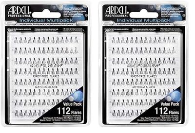 Ardell Ciglia Multipack Knot-Free Individuals Medium, Nero - 1 paio (Confezione da 2)