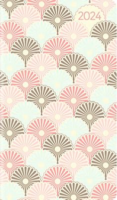 Ladytimer Slim Pastel Harmony 2024 - Pocket Calendar 9 x 15.6 cm - Pattern - Weekly - 128 Pages - Note Book - Alpha Edition