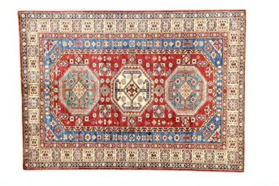 Eden Carpets Kazak Super Rug Handgeknoopt Bangle, Wol, meerkleurig, 150 x 209 cm