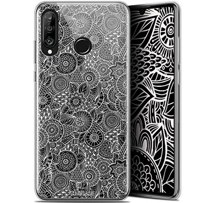 Caseink Coque pour Huawei P30 Lite (6.2) [Gel Motif HD Collection Dentelle Florale Design Blanc - Souple - Ultra Fin - Imprimé en France]