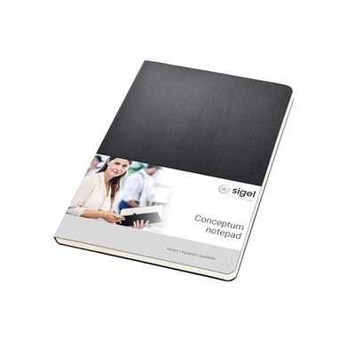 SIGEL CO802 Notizblock Conceptum, ca. A5, kariert, schwarz: Notebook Conceptum, Classic, Hardcover