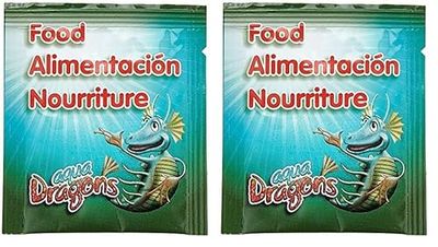 Paquete de Comida Inicial Aqua Dragon para Mascotas, Actividad educativa Stem, eclosión y Crecimiento, pequeña Criatura acuática, 10 g (Paquete de 2)