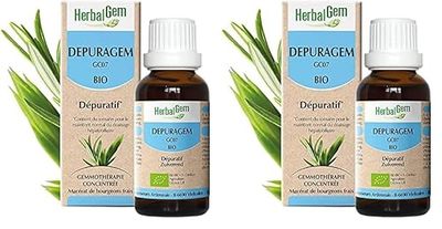 HerbalGem | DEPURAGEM BIO | Favorise l’élimination des toxines | Complexe de Gemmothérapie Concentrée | 30 ML (Lot de 2)
