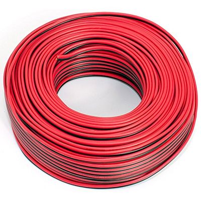 Luidsprekerkabel 2x0,75mm2-50m - rood-zwart - CCA - audiokabel - luidsprekerkabel