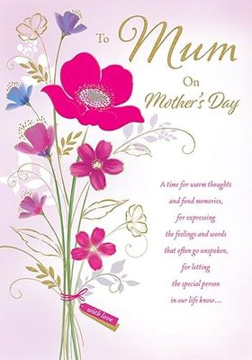 Piccadilly Greetings Mother's Day Card, To Mum - 10 x 7 inches