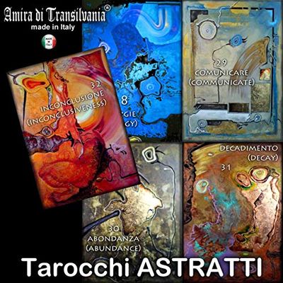 Tarocchi astratti divinatori mazzo di carte famosi rari raro oracolo vintage libro guida piani lettura cartomanzia esoterica occulta delle streghe cartomanti decani classici on line online