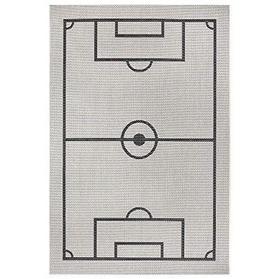 Hanse Home Tappeto da calcio per bambini, colore: crema/nero, dimensioni: 120 x 170 cm