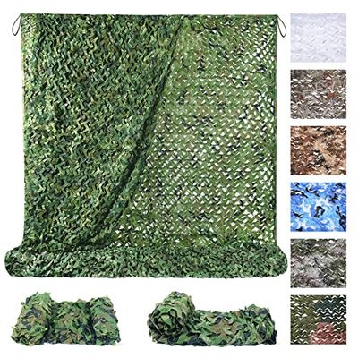 Sposuit Camo Net Camouflage Netting 3 x 3 m - jute Camouflage Nets Militaire Surplus - Jacht Blind voor herten Stand, Feestbenodigdheden Decoraties