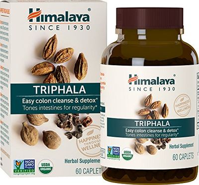 Himalaya Organic Triphala, Colon Cleanse and Digestive Supplement for Occasional Constipation, 688 mg, 60 Caplets, 2 Month Supply