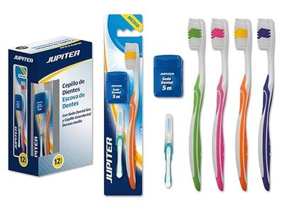 Zarivy Brosse à dents, soie dentaire 5 m et fils interdentaires : hygiène bucco-dentaire complète pour garder des dents et des gencives saines.