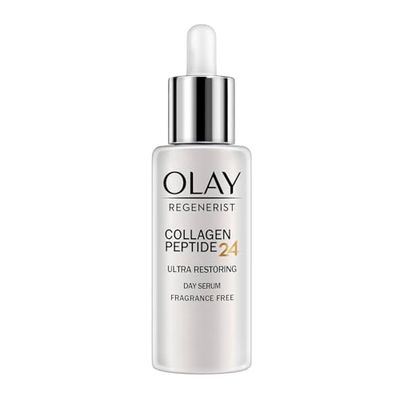 Olay Collagen Peptide MAX* Siero facciale, Cura della Pelle Niacinamide e +50%* Glicerina. Well-aging e Menopausa: Rafforza, Restaura, Idrata, 40ml