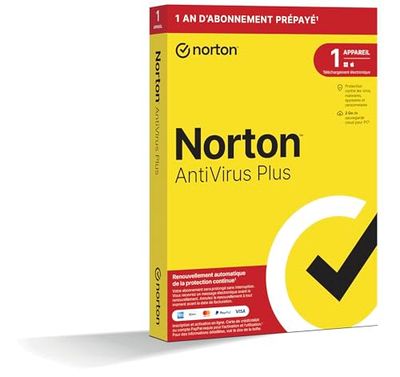 Norton™ Antivirus Plus 2025| 1 Appareil| 12 Mois |Envoi par la poste