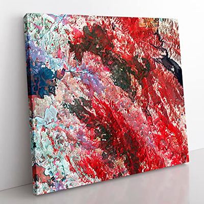 Universe in Abstract Vol.31 Modern Canvas Wall Art Print Ready to Hang, Framed Picture for Living Room Bedroom Home Office Décor, 50x50 cm (20x20 Inch)