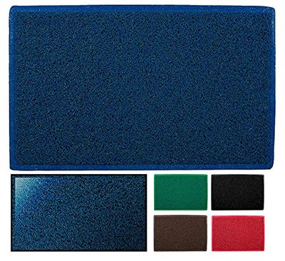 LucaHome - Zerbino in spugna villena blu rettangolare con base antiscivolo molto assorbente, zerbino 35 x 52 cm ricci PVC, zerbino per esterni e interni