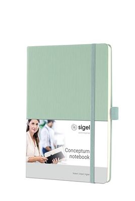 SIGEL CO683 Notizbuch Conceptum, ca. A5, liniert, mintgrün: Notebook Conceptum, Classic, Hardcover