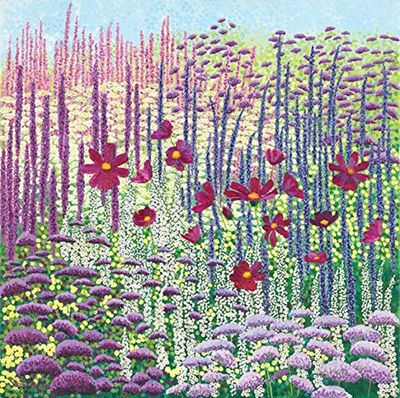 Susan Entwistle Art Verbena wenskaarten, 15 cm x 15 cm, Papier Multi kleuren, 15 x 15 x 1 cm