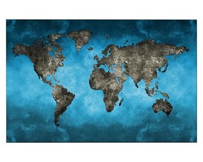 Homemania HM20KNV100x150-124 Cuadro Mundo Mapa, Multicolor, 100 X 3 X 50 Cm