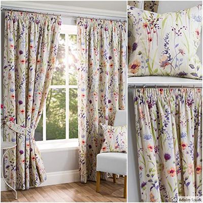 Sundour 46-x-90 Hampshire Rideaux plissés 46 x 90 cm, Polycoton, Multicolore, 46 x 90