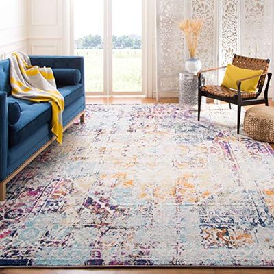 Safavieh Madison Madison MAD922 Tapis d'intérieur rectangulaire Moderne et Chic pour Salon, Chambre à Coucher ou Tout Espace intérieur Ivoire 122 x 183 cm