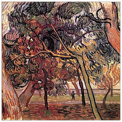 ArtPlaza Van Gogh Vincent - Study of Pine Trees Panneau Décoratif, Bois, Multicolore, 70 x 1.8 x 70 cmAS90898