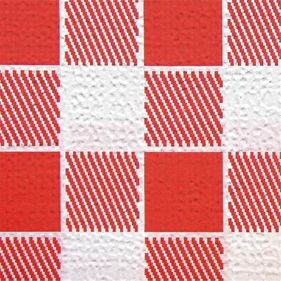 Garcia de pou Nappes Pliage M "Vichy Rouge" 50 G/M2 80X80 Cm Blanc Cellulose - 200 unités