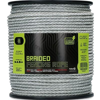 ZoneGuard Fournitures De Soins De Santé 6 mm Corde D'escrime Tressée Blanc Et Vert 200 M