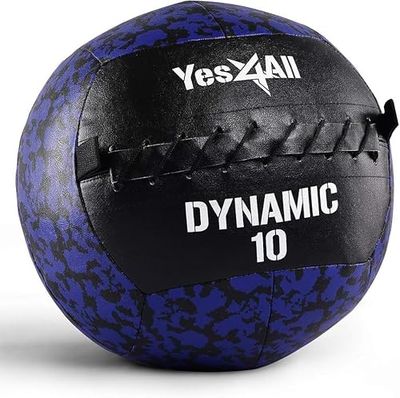 Yes4All ILSS 4 kg dynamische wandbal/zachte medicijnbal, wand-medische bal voor full-body workout en krachttraining