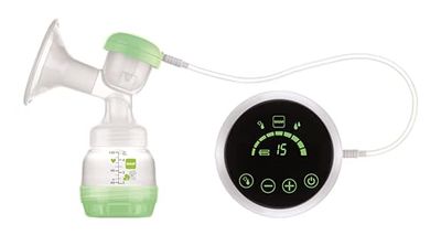 MAM Maquilhadores elétricos e manuais 2em 1, manuseio fácil e descontraído, extração direta do biberão ou recipiente de conservação, estimulação e extração ajustável, ecrã digital, bateria