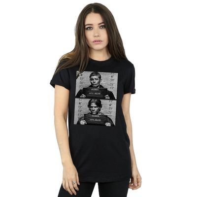 Supernatural Womens/Ladies Winchester Mugshot Cotton Boyfriend T-Shirt