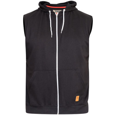 Duke Mens D555 Blake Kingsize Sleeveless Full Zip Hoodie