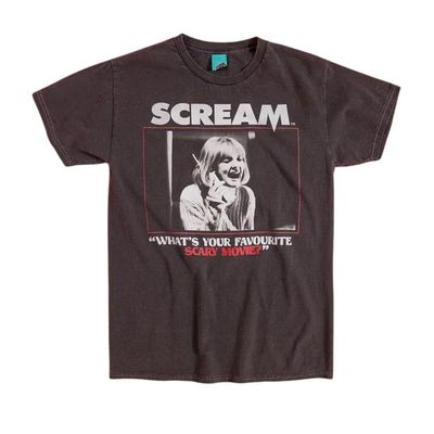Scream Unisex Vuxen Whats Your Favourite Scary Movie Vintage Wash T-Shirt