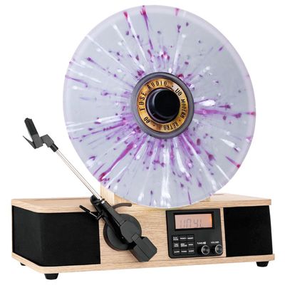 Fuse: Wrap Vertical Record Player With Bluetooth In/Out. Fm Radio. and Built-In Album Cover Holder