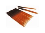 Haar-Extensions, orange/dunkelbraun