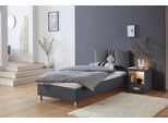 Polsterbett, schwarz (charcoal), B:110cm H:98cm L:210cm, Bezug Bett: 100% Polyester;Bonnell-Federkernmatratze: 51% Polypropylen, 39% Polyester, 10% Baumwolle;Kaltschaummatratze: 100% Polyester, Bezug abnehm- und waschbar bis 60C, WESTFALIA SCHLAFKOMFORT, Betten, Polsterbett